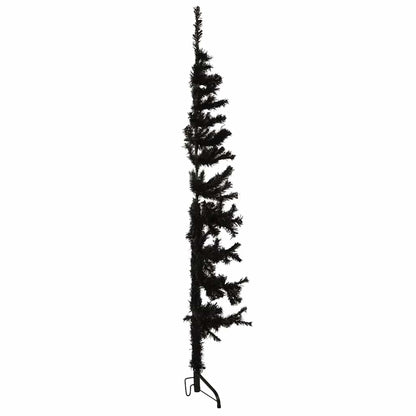 Albero Natale Artificiale Sottile a Metà e Supporto Nero 150 cm - homemem39