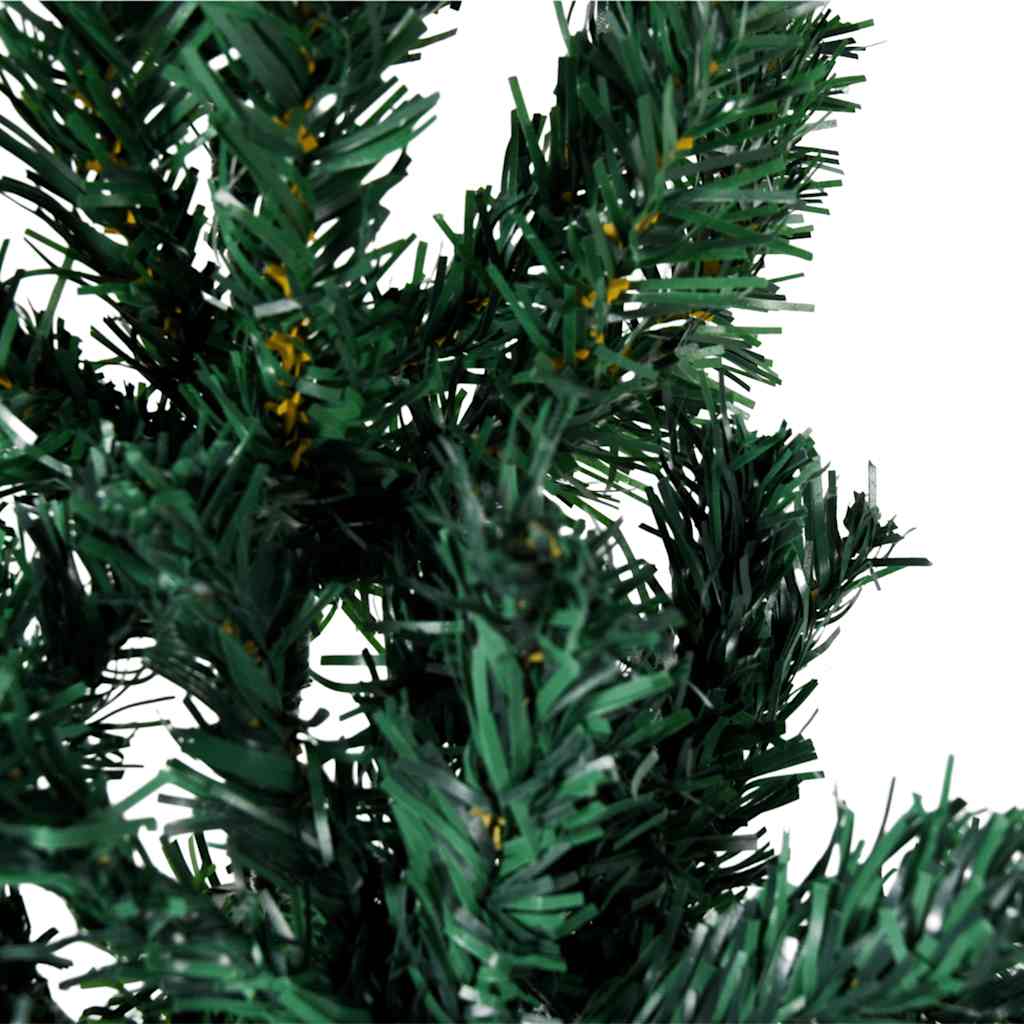 Albero Natale Artificiale Sottile a Metà Supporto Verde 120 cm