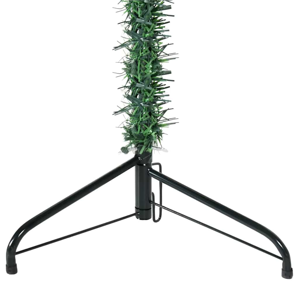 Albero Natale Artificiale Sottile a Metà Supporto Verde 120 cm