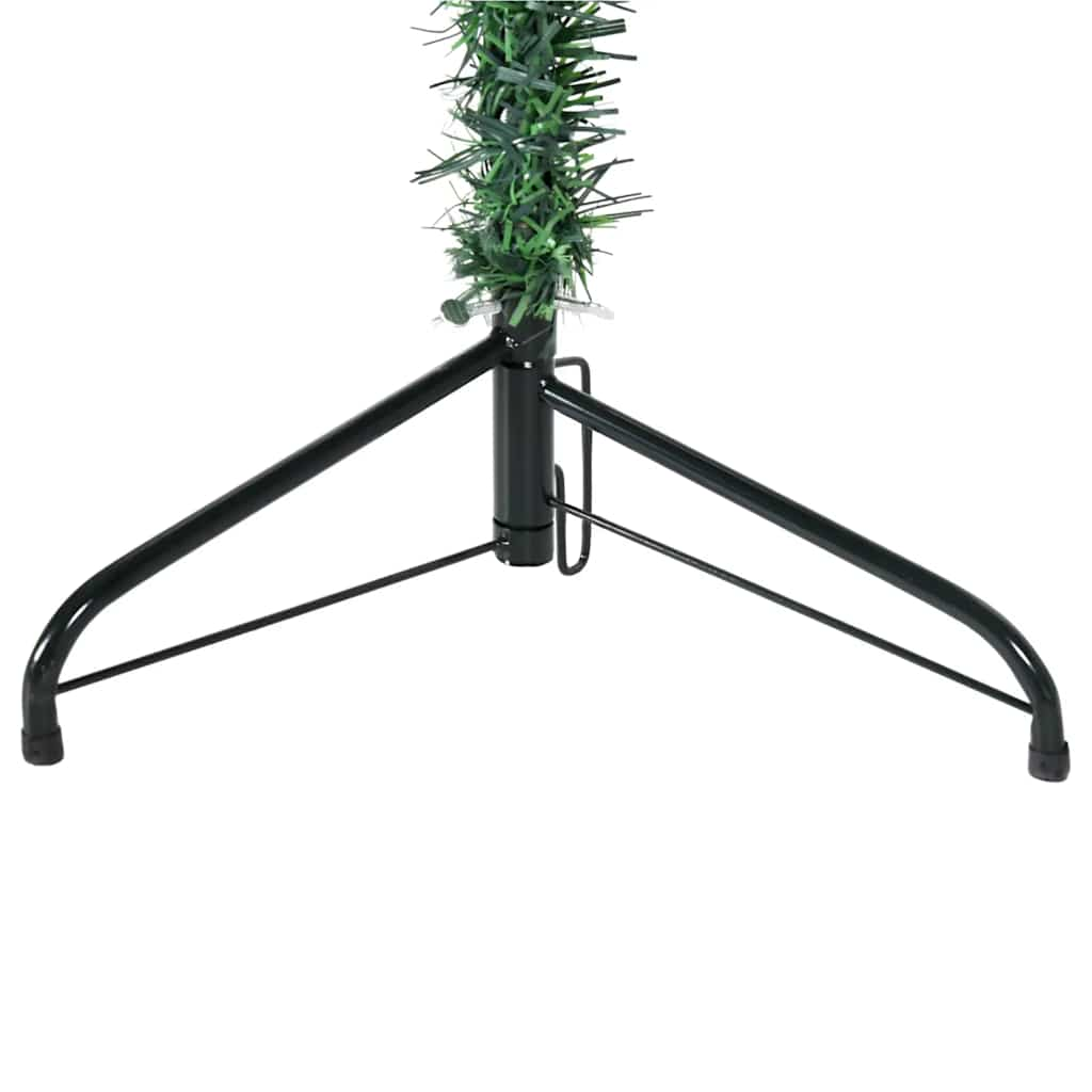 Albero Natale Artificiale Sottile a Metà Supporto Verde 210 cm - homemem39