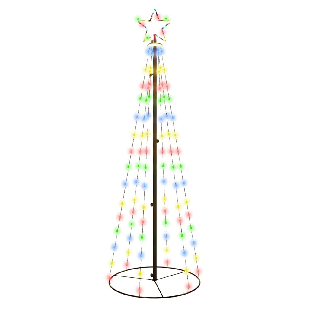 Albero di Natale a Cono Colorato 108 LED 70x180 cm