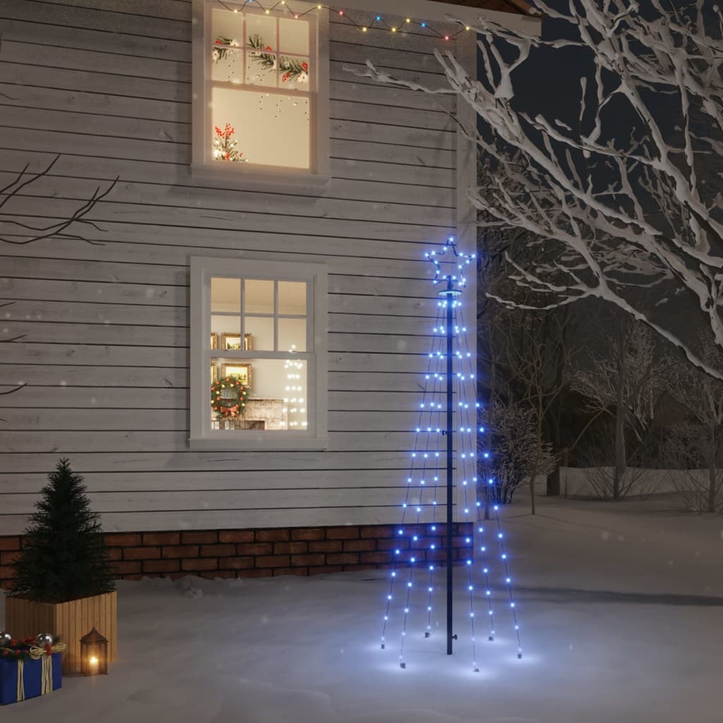 Albero di Natale con Puntale Blu 108 LED 180 cm