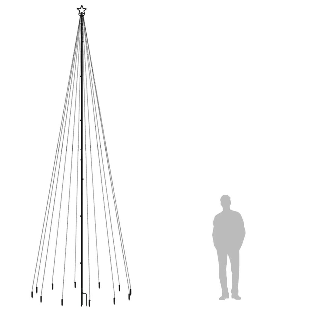 Albero di Natale con Puntale Colorato 732 LED 500 cm - homemem39