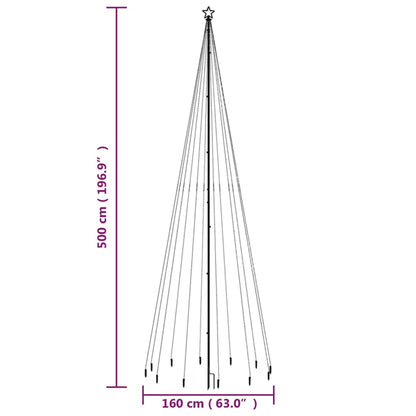 Albero di Natale con Puntale Colorato 732 LED 500 cm - homemem39