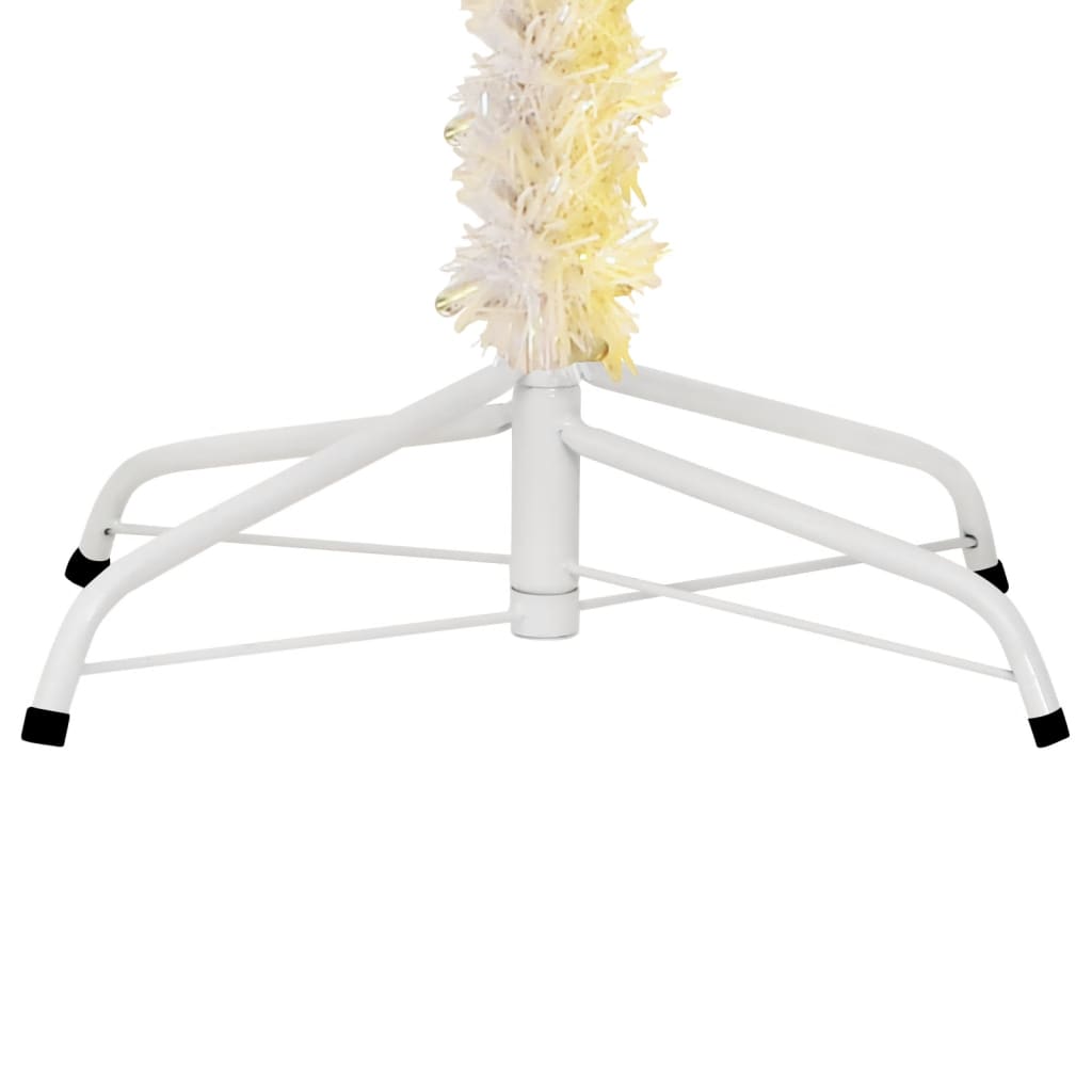 Albero di Natale Artificiale Punte Iridescenti Bianco 180cm PVC - homemem39