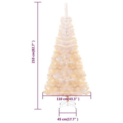 Albero di Natale Artificiale Punte Iridescenti Bianco 180cm PVC - homemem39