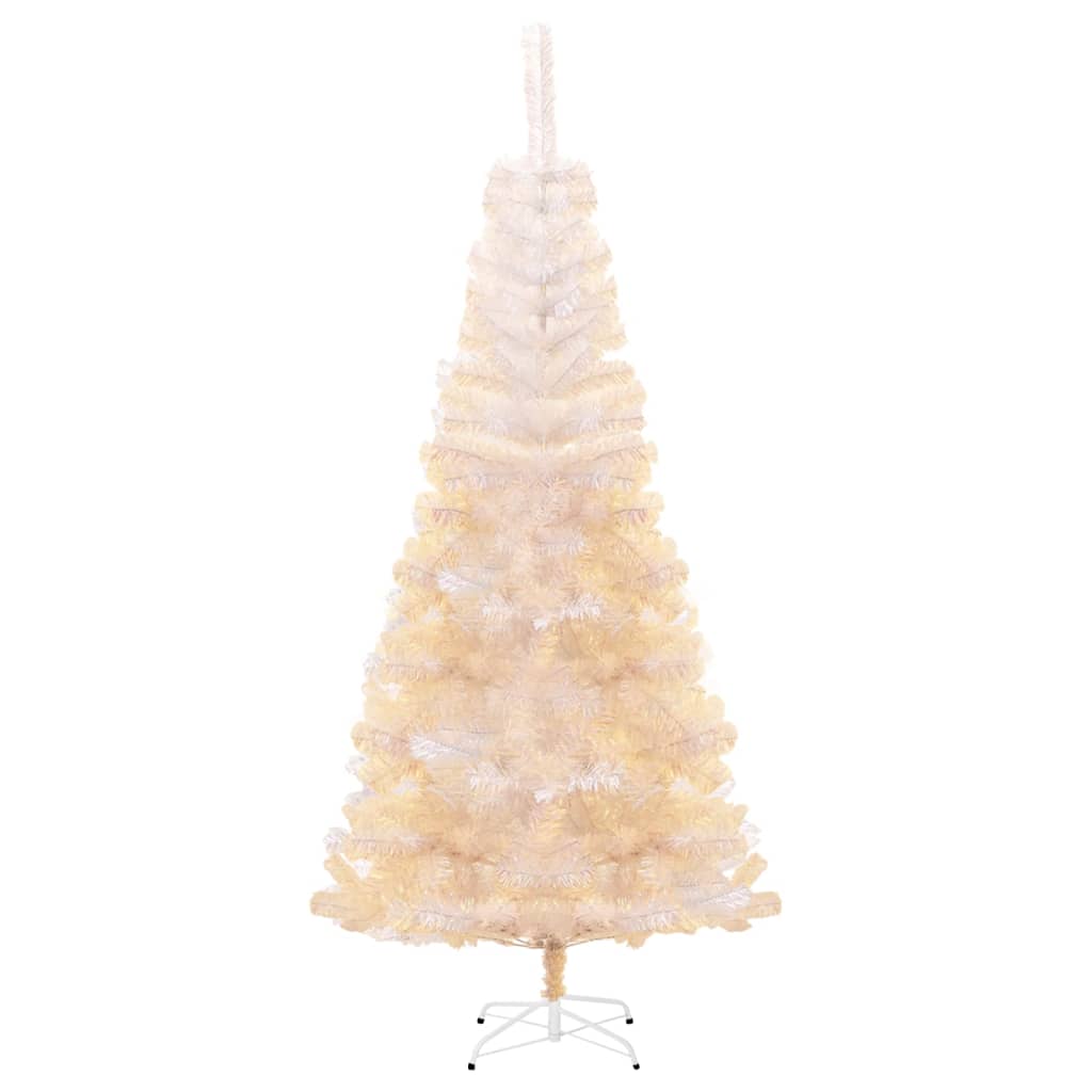 Albero di Natale Artificiale Punte Iridescenti Bianco 240cm PVC