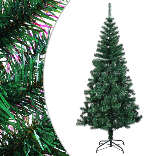 Albero di Natale Artificiale Punte Iridescenti Verde 210 cm PVC - homemem39