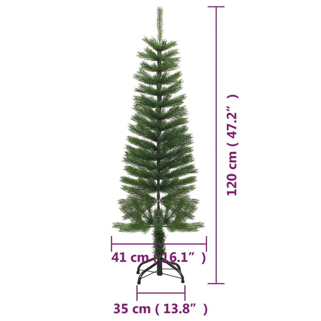 Albero di Natale Artificiale Sottile con Base 120 cm PE - homemem39