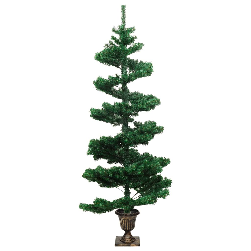 Albero di Natale Preilluminato con Vaso Verde 120 cm in PVC - homemem39