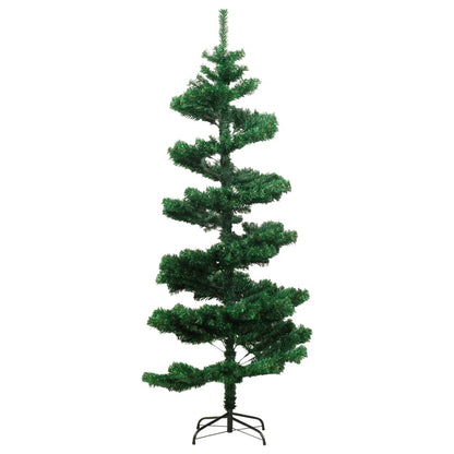 Albero di Natale Preilluminato con Vaso Verde 180 cm in PVC