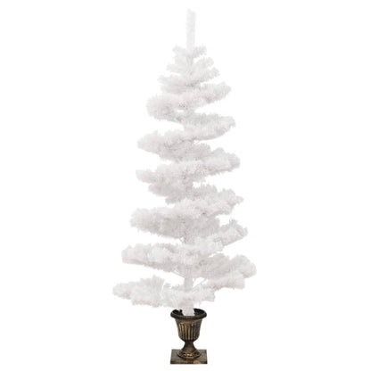 Albero di Natale Preilluminato con Vaso Bianco 120 cm in PVC