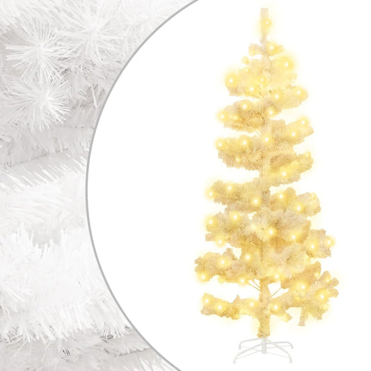 Albero di Natale Preilluminato con Vaso Bianco 150 cm in PVC - homemem39