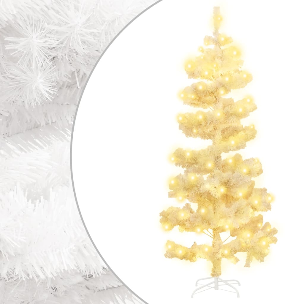 Albero di Natale Preilluminato con Vaso Bianco 180 cm in PVC - homemem39