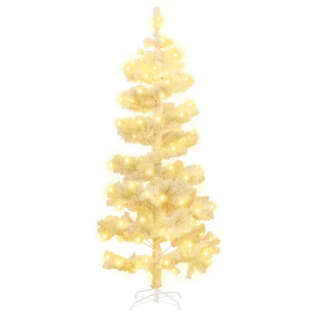 Albero di Natale Preilluminato con Vaso Bianco 180 cm in PVC - homemem39