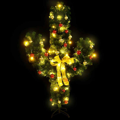 Cactus di Natale con Base e LED Verde 180 cm PVC