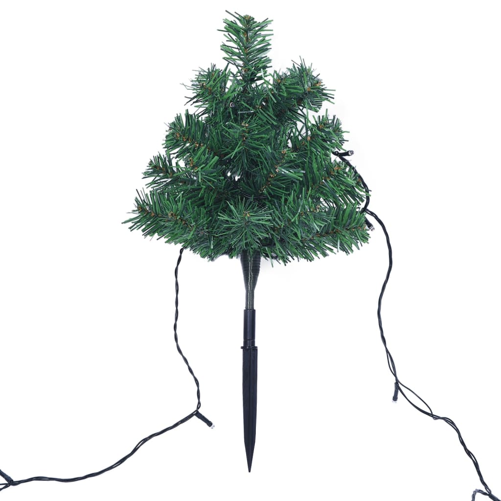 Sentiero Alberi di Natale 6 pz con LED Bianco Caldo 45 cm PVC - homemem39