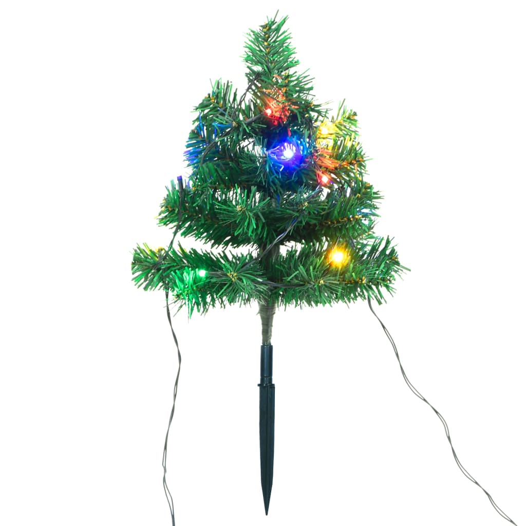 Sentiero Alberi di Natale 6 pz con LED Multicolore 45 cm PVC - homemem39