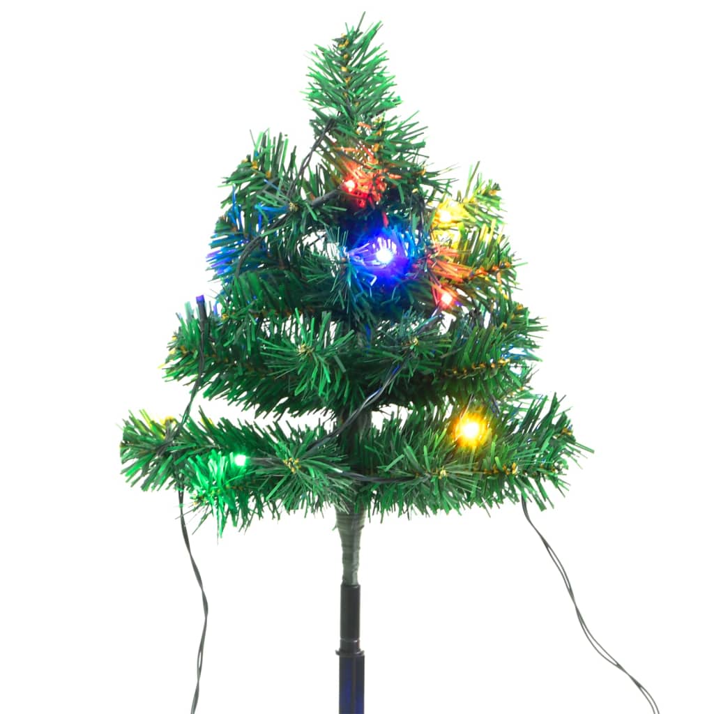 Sentiero Alberi di Natale 6 pz con LED Multicolore 45 cm PVC