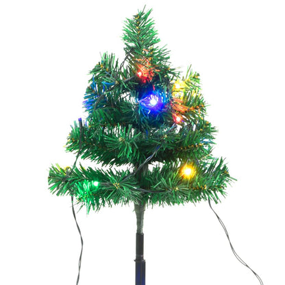 Sentiero Alberi di Natale 6 pz con LED Multicolore 45 cm PVC - homemem39