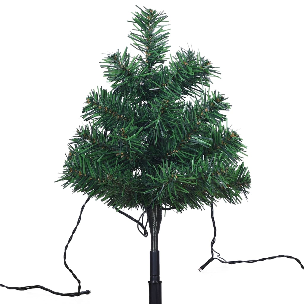 Sentiero Alberi di Natale 6 pz con LED Multicolore 45 cm PVC - homemem39