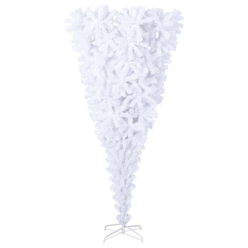 Albero di Natale Artificiale Capovolto con Base Bianco 180 cm - homemem39