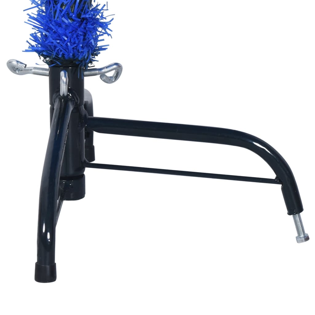 Albero di Natale Artificiale a Metà con Supporto Blu 120 cm PVC - homemem39