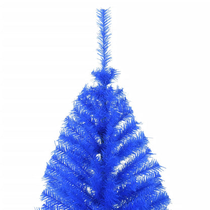 Albero di Natale Artificiale a Metà con Supporto Blu 180 cm PVC - homemem39