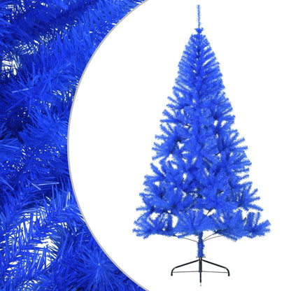 Albero di Natale Artificiale a Metà con Supporto Blu 240 cm PVC - homemem39