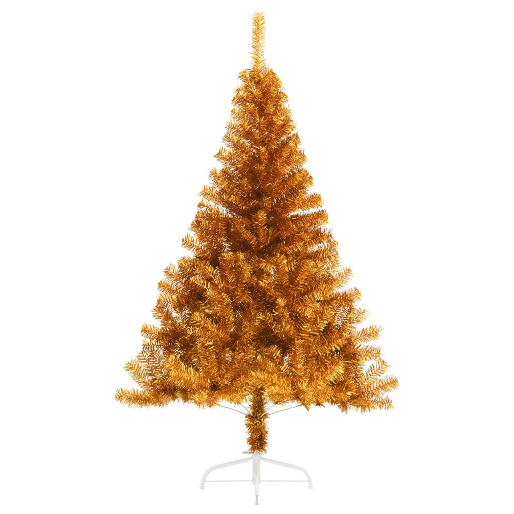 Albero di Natale Artificiale a Metà con Supporto Oro 120 cm PET - homemem39