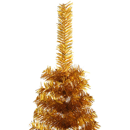 Albero di Natale Artificiale a Metà con Supporto Oro 120 cm PET - homemem39