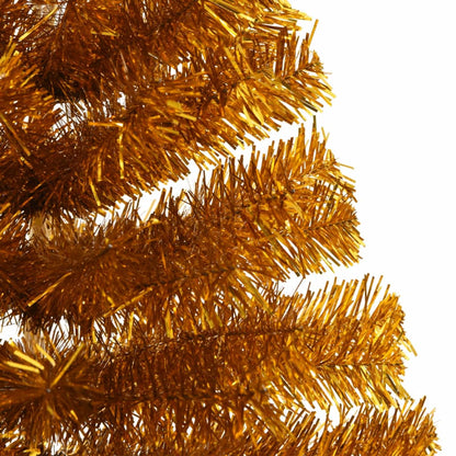 Albero di Natale Artificiale a Metà con Supporto Oro 120 cm PET - homemem39