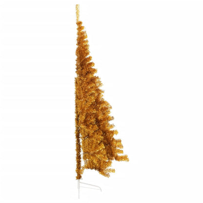 Albero di Natale Artificiale a Metà con Supporto Oro 210 cm PET - homemem39