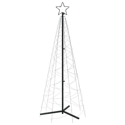 Albero di Natale a Cono Bianco Freddo 200 LED 70x180 cm - homemem39