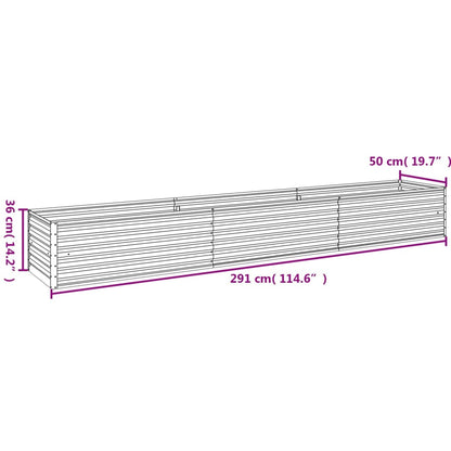 Fioriera Rialzata da Giardino 291x50x36 cm in Acciaio Corten - homemem39