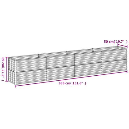 Fioriera Rialzata da Giardino 385x50x69 cm in Acciaio Corten - homemem39
