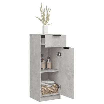 Armadio da Bagno Grigio Cemento 32x34x90cm in Legno Multistrato