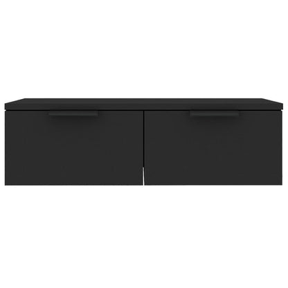 Mobile a Parete Nero 68x30x20 cm in Legno Multistrato - homemem39