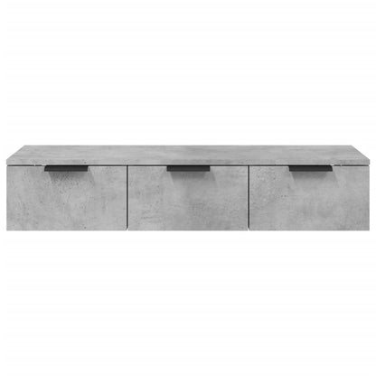 Armadietto a Muro Grigio Cemento 102x30x20 cm Legno Multistrato