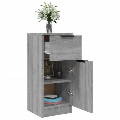 Credenze 2 pz Grigio Sonoma 30x30x70 cm in Legno Multistrato