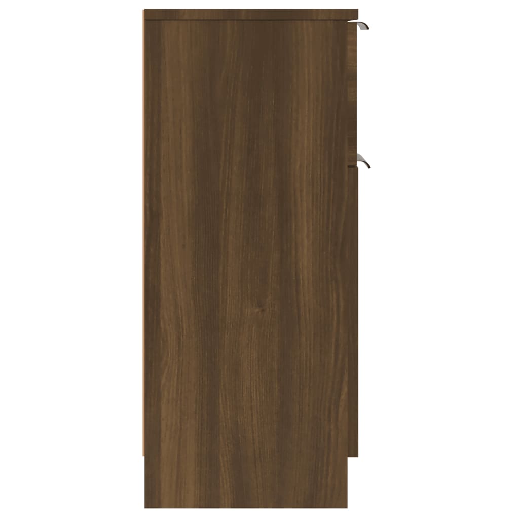 Credenze 2 pz Rovere Marrone 30x30x70 cm in Legno Multistrato - homemem39