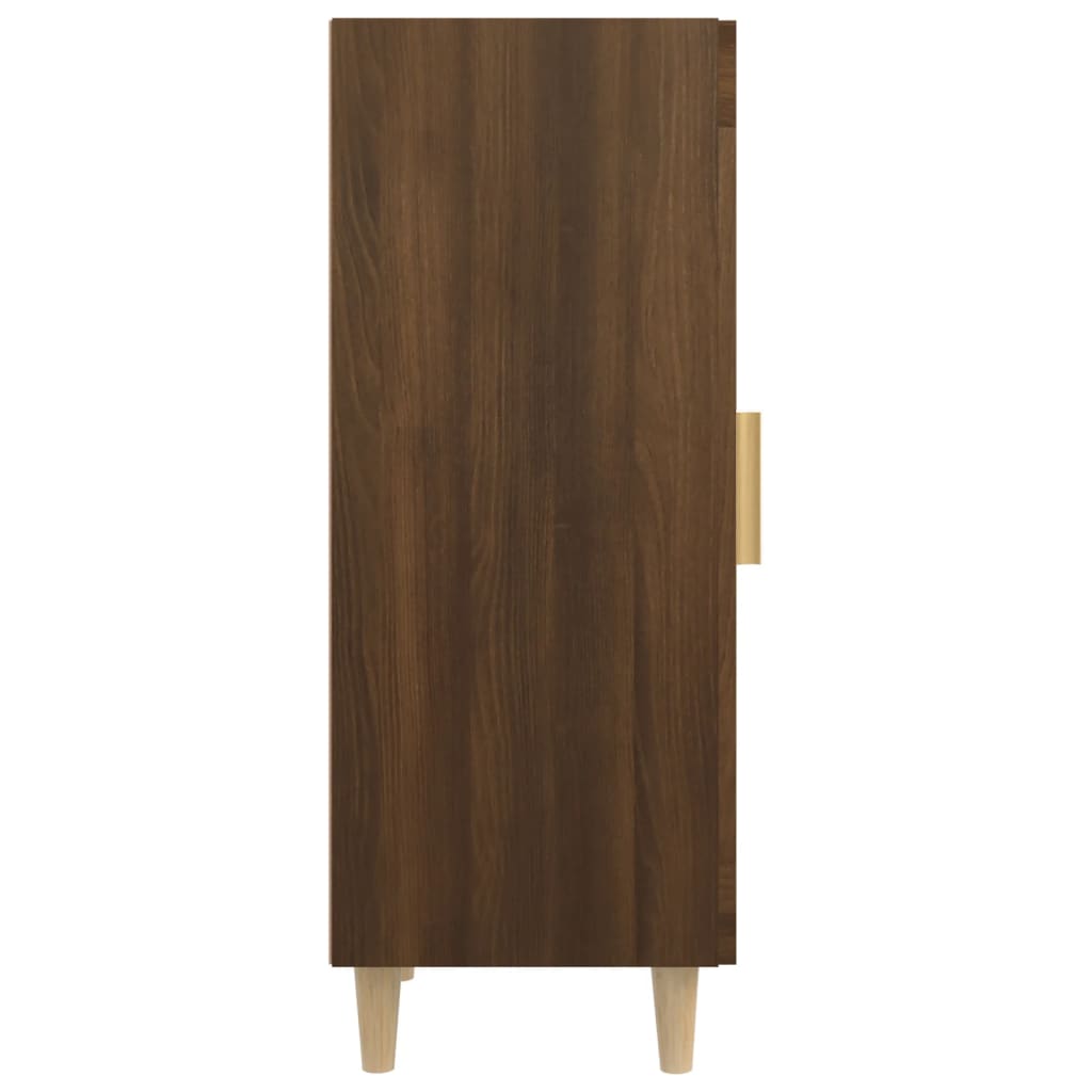 Credenza Rovere Marrone 34,5x34x90 cm in Legno Multistrato