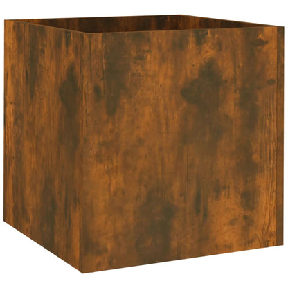 Fioriera Rovere Fumo 40x40x40 cm in Legno Multistrato - homemem39