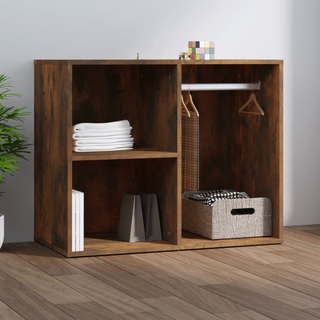 Armadietto Cosmetici Rovere Fumo 80x40x65 cm Legno Multistrato