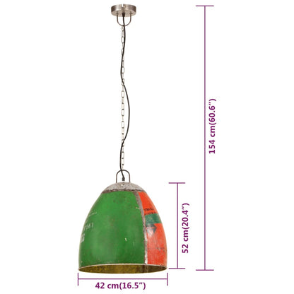 Lampada Sospesa Industriale 25 W Multicolore Rotonda 42 cm E27