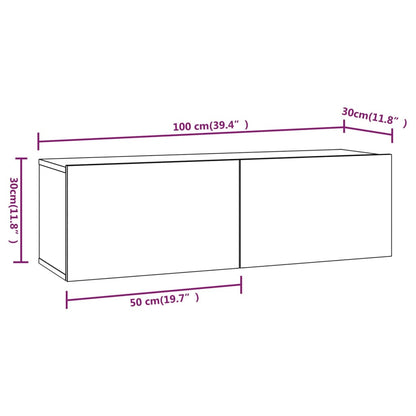 Set Mobili Porta TV 8pz Bianco in Legno Multistrato