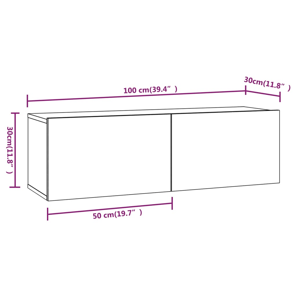 Set Mobili Porta TV 8pz Rovere Sonoma in Legno Multistrato