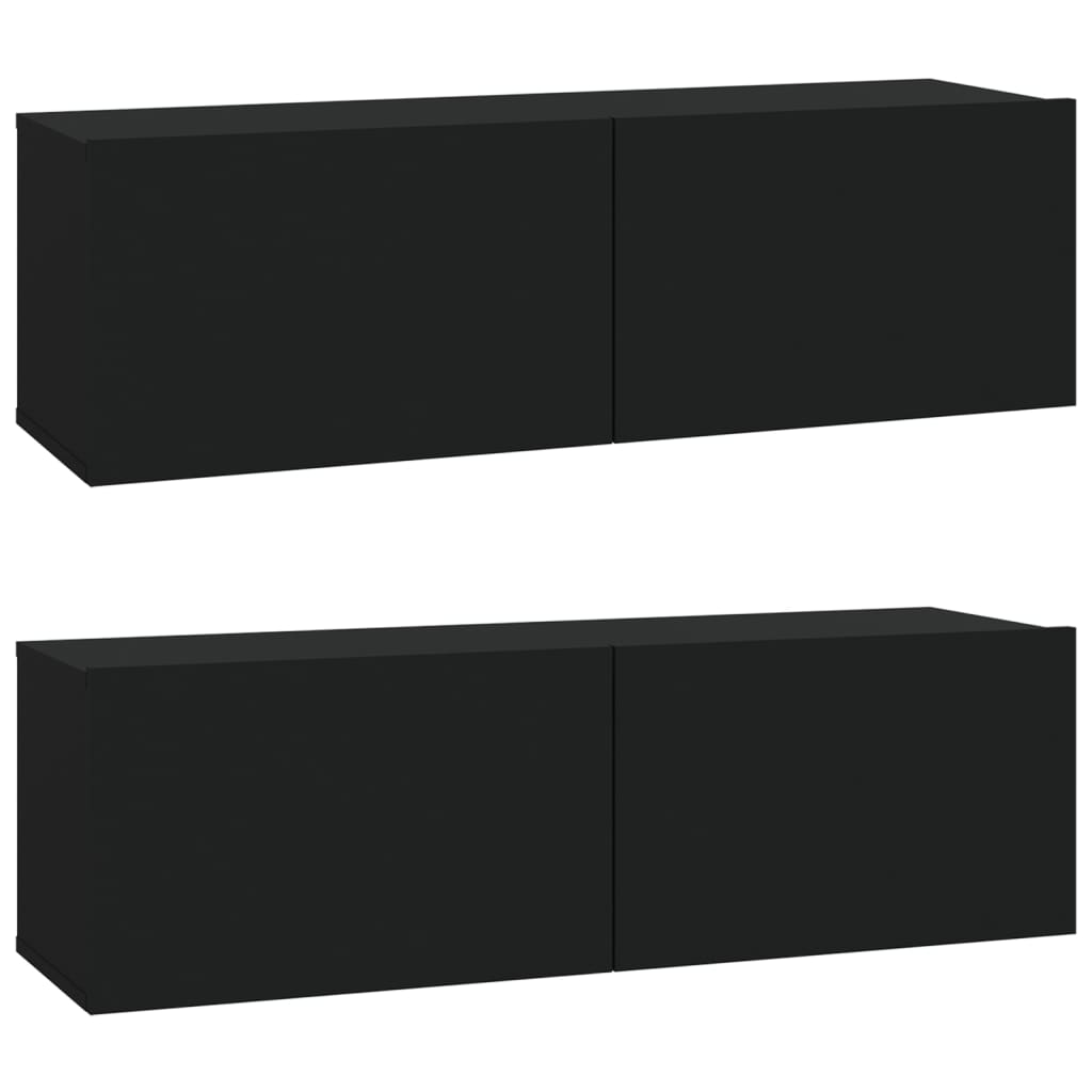 Set di Mobili Porta TV 5 pz Nero in Legno Multistrato - homemem39