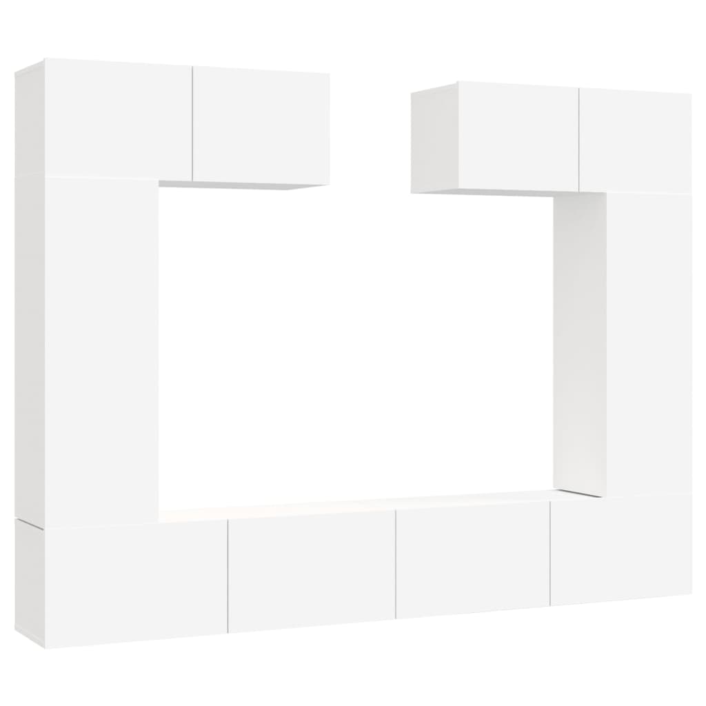 Set di Mobili Porta TV 6 pz Bianco in Legno Multistrato - homemem39