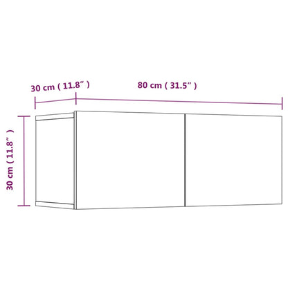 Set Mobili Porta TV 4 pz Nero in Legno Multistrato - homemem39